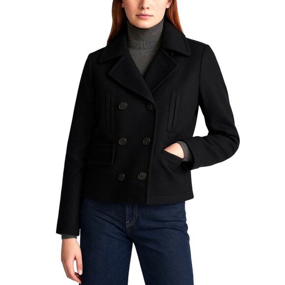 Polo Ralph Lauren Cropped Wool Peacoat Double-Breasted - Picture 1 of 13